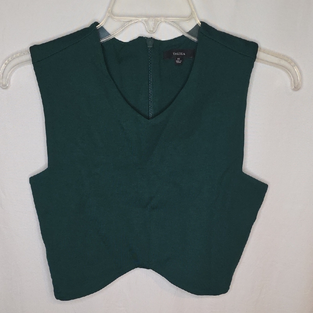 Talula Teal Sleeveless Crop Top